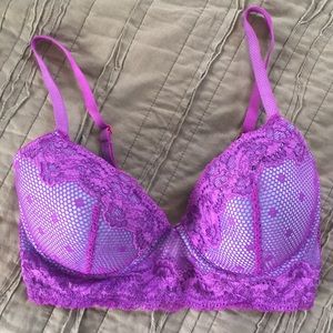 Josie by Natori Sexy Lace Purple / Teal Bra - 32D
